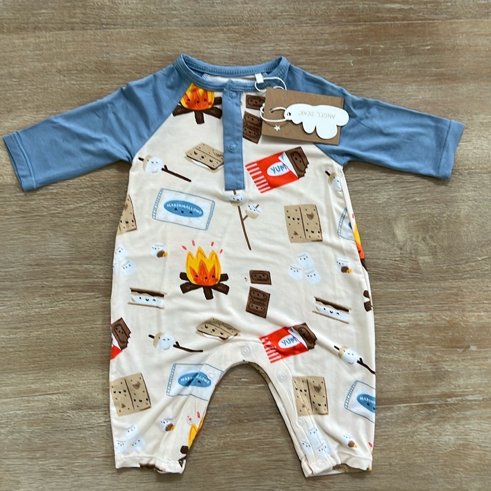 Angel Dear Bamboo Uni Romper S’mores 0-3 months